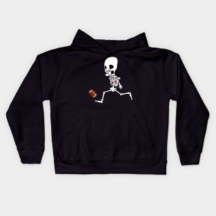 Football skeleton halloween Kids Hoodie